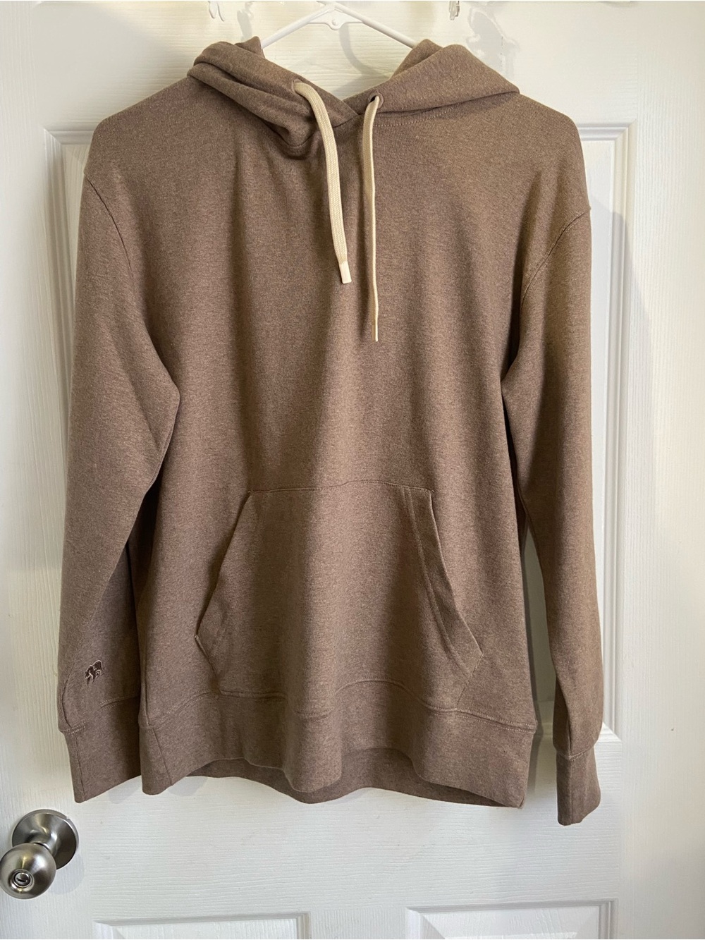 The Normal Brand Men's Taupe Brown Hooded Sweatshirt